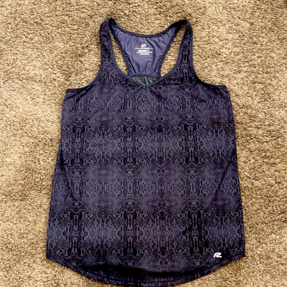 Grey active tank & mesh backing